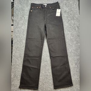 RE/DONE NWT 90s High Rise Loose Black   Sz 29. 193-3WHRL Originally $285